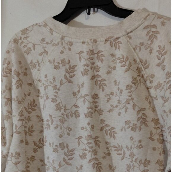 Old Navy Beige Floral Sweatshirt - Picture 7 of 8